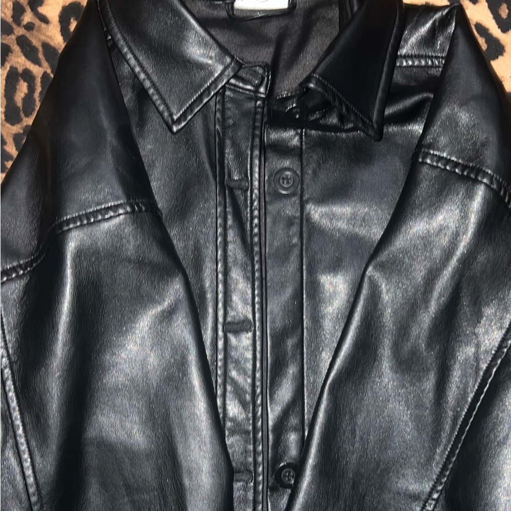 pacsun faux leather jacket